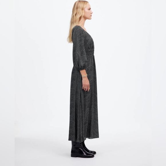 Madewell Balloon Sleeve Ruched midi dress size xxs - Picture 4 of 9